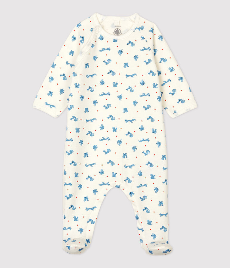 Pelele de beb&eacute; de mulet&oacute;n de algod&oacute;n org&aacute;nico blanco/naranja/multicolor